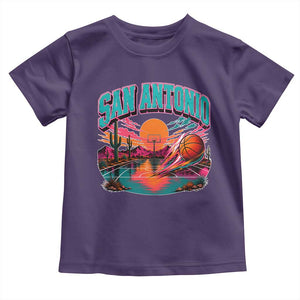 Game Day San Antonio Pride Toddler T Shirt Retro Western Pink Neon