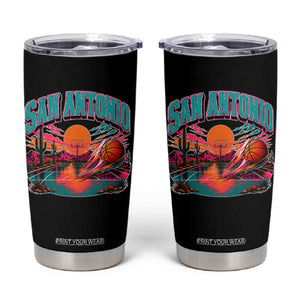 Game Day San Antonio Pride Tumbler Cup Retro Western Pink Neon