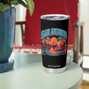 Game Day San Antonio Pride Tumbler Cup Retro Western Pink Neon