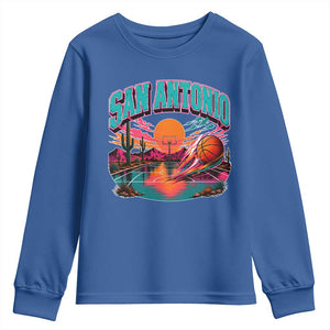 Game Day San Antonio Pride Youth Sweatshirt Retro Western Pink Neon