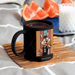 Funny Coyote Playing Basketball Coffee Mug Hoops Fan Gift