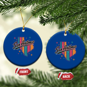 San Antonio Game Day Spirit Ceramic Ornament Texas Map Pride TS12 1pc Blue Print Your Wear