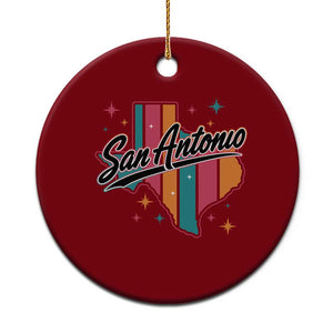San Antonio Game Day Spirit Ceramic Ornament Texas Map Pride TS12 1pc Red Print Your Wear