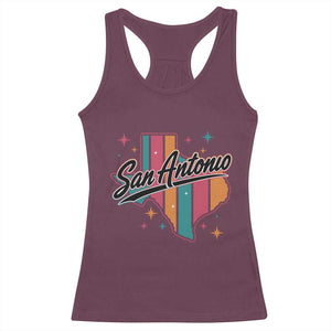 San Antonio Game Day Spirit Racerback Tank Top Texas Map Pride