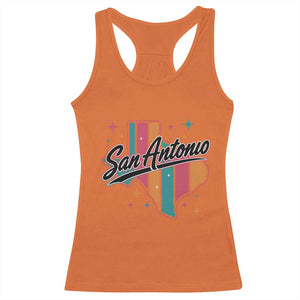 San Antonio Game Day Spirit Racerback Tank Top Texas Map Pride