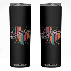 San Antonio Game Day Spirit Skinny Tumbler Texas Map Pride