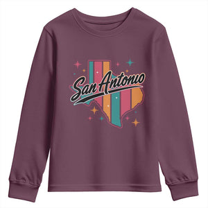 San Antonio Game Day Spirit Youth Sweatshirt Texas Map Pride