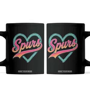 Retro Spurs Nickname Coffee Mug Vintage Hoops Fan Gift