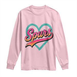 Retro Spurs Nickname Long Sleeve Shirt Vintage Hoops Fan Gift