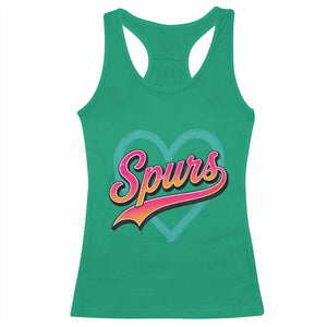 Retro Spurs Nickname Racerback Tank Top Vintage Hoops Fan Gift