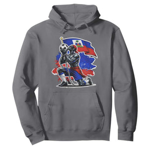 Proud Haiti Soccer Fan Hoodie Ayiti Heritage Pride