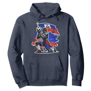 Proud Haiti Soccer Fan Hoodie Ayiti Heritage Pride