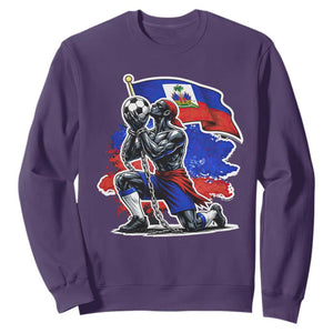 Proud Haiti Soccer Fan Sweatshirt Ayiti Heritage Pride