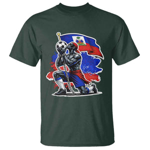 Proud Haiti Soccer Fan T Shirt Ayiti Heritage Pride
