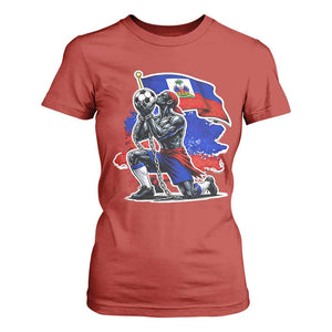 Proud Haiti Soccer Fan T Shirt For Women Ayiti Heritage Pride