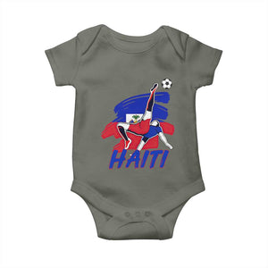 Caribbean Soccer Lover Gift Baby Onesie Haitian Heritage Pride