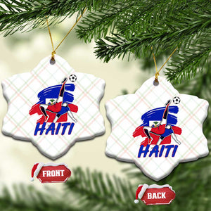 Caribbean Soccer Lover Gift Ceramic Ornament Haitian Heritage Pride