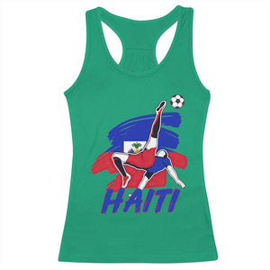 Caribbean Soccer Lover Gift Racerback Tank Top Haitian Heritage Pride