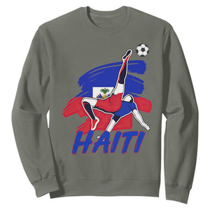 Caribbean Soccer Lover Gift Sweatshirt Haitian Heritage Pride