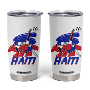 Caribbean Soccer Lover Gift Tumbler Cup Haitian Heritage Pride