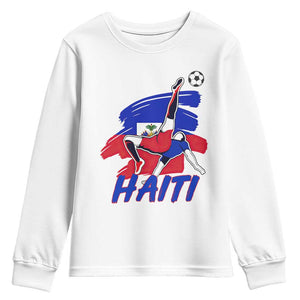 Caribbean Soccer Lover Gift Youth Sweatshirt Haitian Heritage Pride