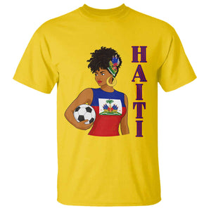 Haitian Soccer Fan Girl T Shirt Ayiti Heritage Pride Football Lover TS12 Daisy Print Your Wear