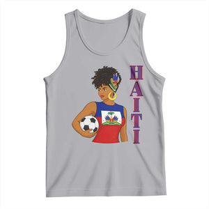 Haitian Soccer Fan Girl Tank Top Ayiti Heritage Pride Football Lover
