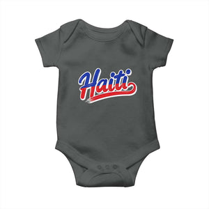 Ayiti Cheri Haiti Pride Gift For Proud Haitians Baby Onesie TS12 Dark Heather Print Your Wear
