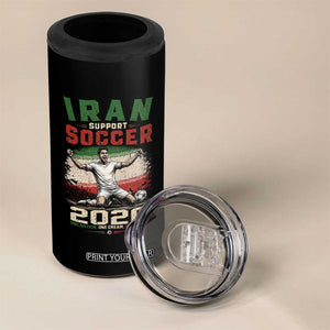 Iran Soccer Fan Gift 4 in 1 Can Cooler Tumbler One Nation One Team One Dream