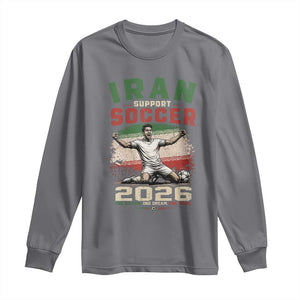 Iran Soccer Fan Gift Long Sleeve Shirt One Nation One Team One Dream