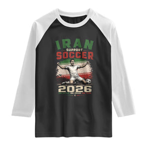 Iran Soccer Fan Gift Raglan Shirt One Nation One Team One Dream