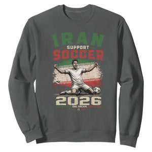 Iran Soccer Fan Gift Sweatshirt One Nation One Team One Dream