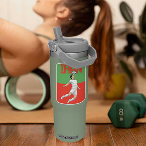 Iran Soccer Lover Flip Straw Tumbler Proud Persian Roots Gift