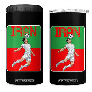 Iran Soccer Lover 4 in 1 Can Cooler Tumbler Proud Persian Roots Gift