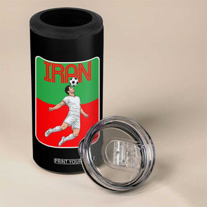 Iran Soccer Lover 4 in 1 Can Cooler Tumbler Proud Persian Roots Gift