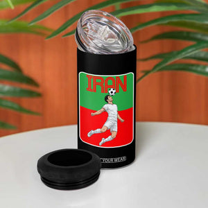 Iran Soccer Lover 4 in 1 Can Cooler Tumbler Proud Persian Roots Gift