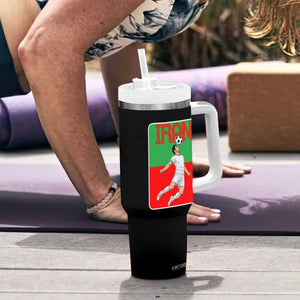 Iran Soccer Lover Tumbler With Handle Proud Persian Roots Gift