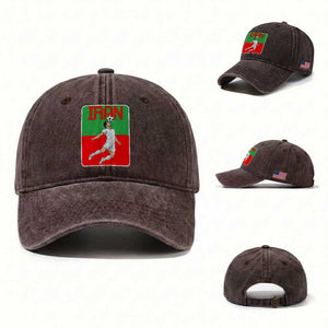 Iran Soccer Lover Washed Cotton Baseball Cap Proud Persian Roots Gift