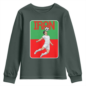Iran Soccer Lover Youth Sweatshirt Proud Persian Roots Gift