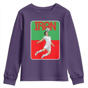 Iran Soccer Lover Youth Sweatshirt Proud Persian Roots Gift