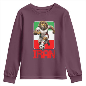 Persian Lions Soccer Fan Youth Sweatshirt Proud Iranian Heritage Gift
