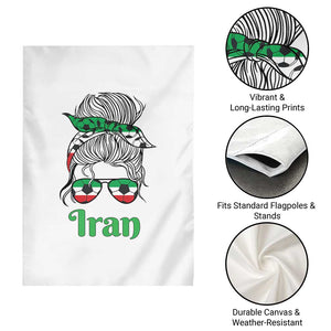 Persian Girl Power Soccer Fan Garden Flag Team Iran Heritage Gift