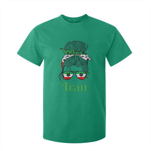Persian Girl Power Soccer Fan T Shirt For Kid Team Iran Heritage Gift