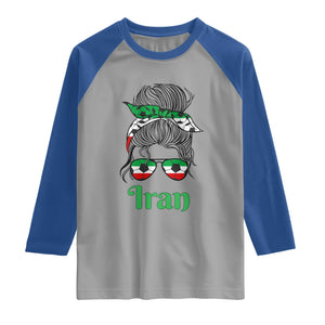 Persian Girl Power Soccer Fan Raglan Shirt Team Iran Heritage Gift