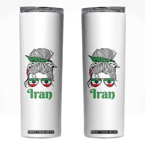 Persian Girl Power Soccer Fan Skinny Tumbler Team Iran Heritage Gift