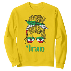 Persian Girl Power Soccer Fan Sweatshirt Team Iran Heritage Gift
