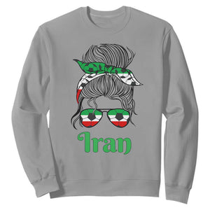 Persian Girl Power Soccer Fan Sweatshirt Team Iran Heritage Gift