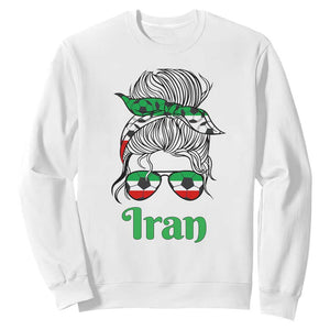 Persian Girl Power Soccer Fan Sweatshirt Team Iran Heritage Gift