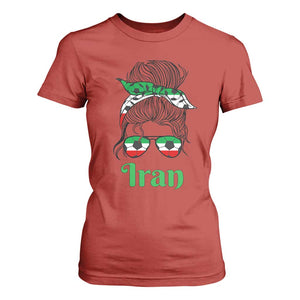 Persian Girl Power Soccer Fan T Shirt For Women Team Iran Heritage Gift
