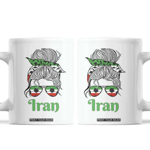 Persian Girl Power Soccer Fan Coffee Mug Team Iran Heritage Gift